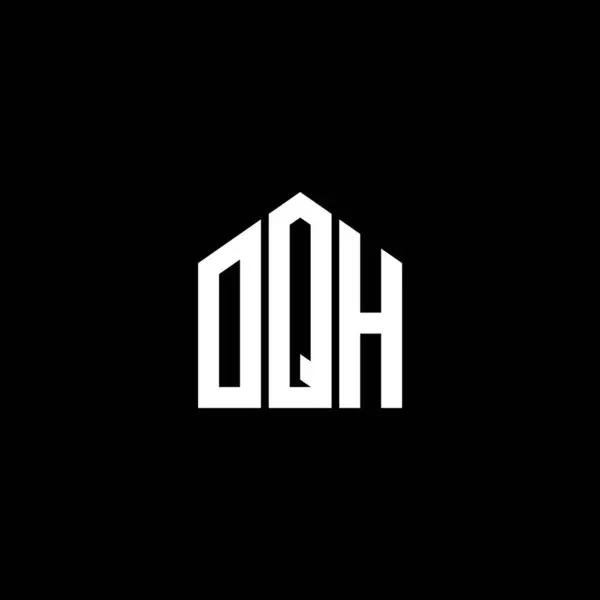 Black Arka Planında Oqh Harfi Logo Tasarımı Oqh Yaratıcı Harflerin — Stok Vektör