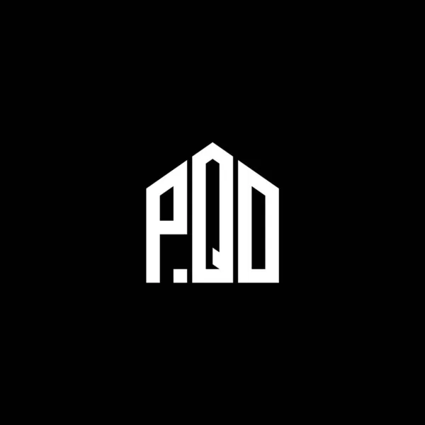 Pqo Letter Logo Design Black Background Pqo Creative Initials Letter — Stock Vector