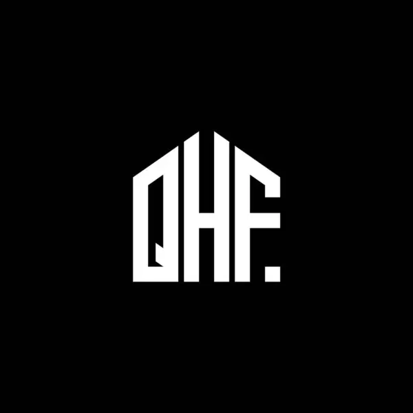 Qhf Letter Logo Design Black Background Qhf Creative Initials Letter — Archivo Imágenes Vectoriales