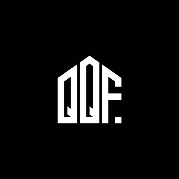 Qqf Lettre Logo Design Sur Fond Noir Qqf Initiales Créatives — Image vectorielle