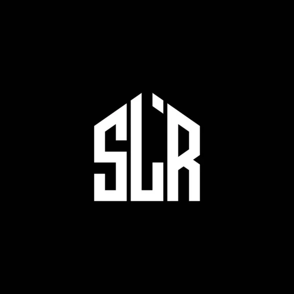 Дизайн Логотипа Slr Чёрном Фоне Креативные Инициалы Slr Буквенно Логотипная — стоковый вектор