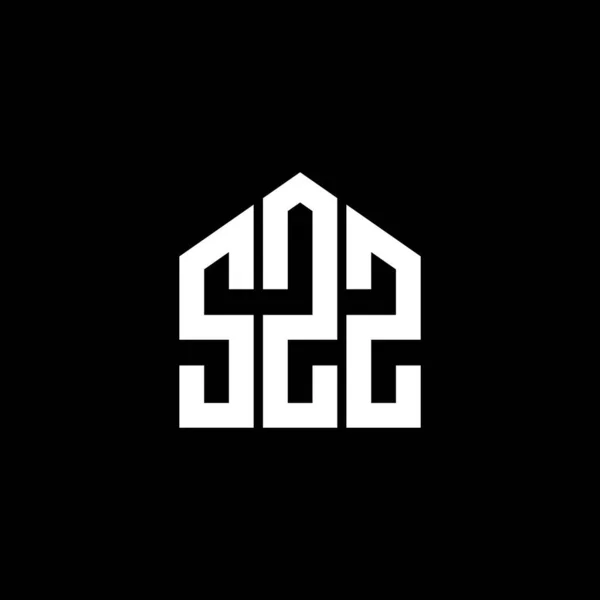 Szz Letter Logo Design Black Background Szz Creative Initials Letter — Vettoriale Stock