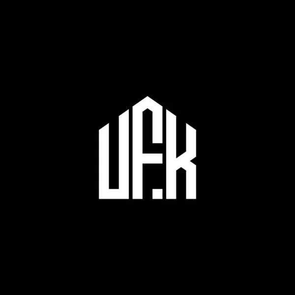 Siyah Arka Planda Ufk Harf Logosu Tasarımı Ufk Yaratıcı Harflerin — Stok Vektör