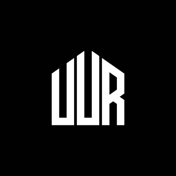 Дизайн Логотипа Uur Черном Фоне Uur Креативные Инициалы Буквенная Концепция — стоковый вектор
