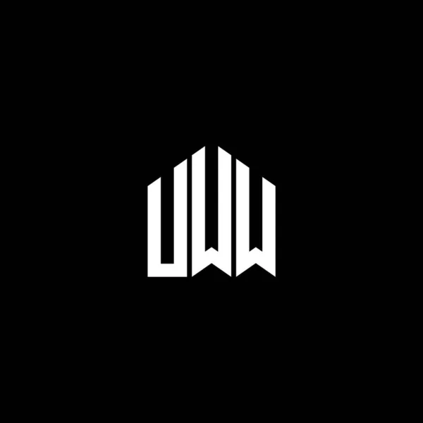 Формат Логотипу Uww Чорному Тлі Творчі Ініціали Uww Мають Поняття — стоковий вектор