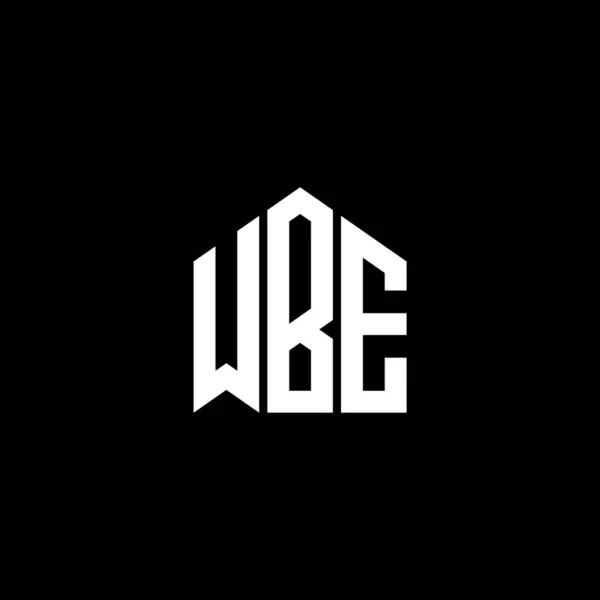 Σχεδιασμός Λογότυπου Επιστολής Wbe Μαύρο Φόντο Δημιουργικά Αρχικά Του Wbe — Διανυσματικό Αρχείο