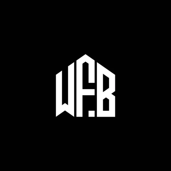 Wfb Letter Logo Design Black Background Wfb Creative Initials Letter — Stock Vector