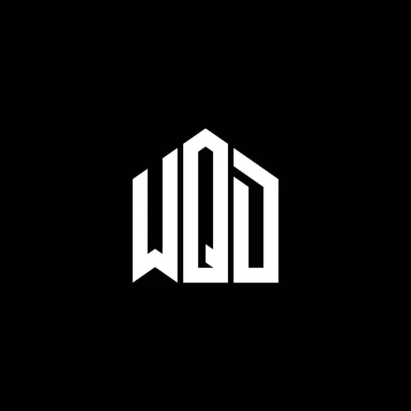 Wqd Дизайн Логотипу Літер Чорному Тлі Творчі Ініціали Wqd Мають — стоковий вектор