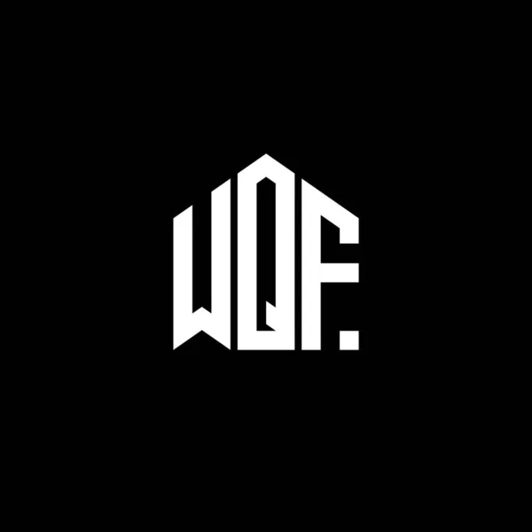 Σχεδιασμός Λογότυπου Γραμμάτων Wqf Μαύρο Φόντο Δημιουργικά Αρχικά Wqf Έννοια — Διανυσματικό Αρχείο