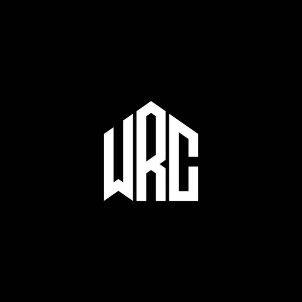 Літерний Дизайн Wrc Чорному Тлі Творчі Ініціали Wrc Мають Поняття — стоковий вектор