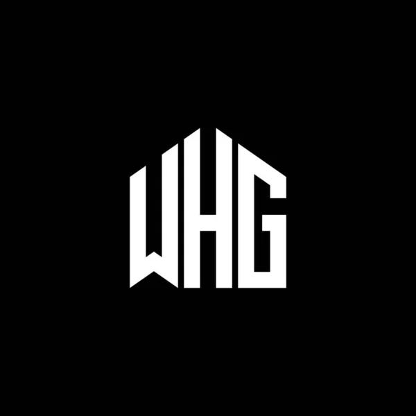 Diseño Del Logotipo Letra Whg Sobre Fondo Negro Whg Iniciales — Archivo Imágenes Vectoriales