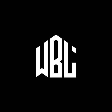 Siyah arkaplanda WBL harf logosu tasarımı. WBL yaratıcı harflerin baş harfleri logo kavramı. WBL harf tasarımı.