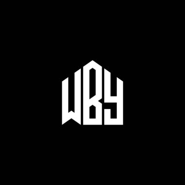 WBY harfi logo tasarımı siyah arka planda. WBY yaratıcı harflerin baş harfleri logo kavramı. WBY harf tasarımı.