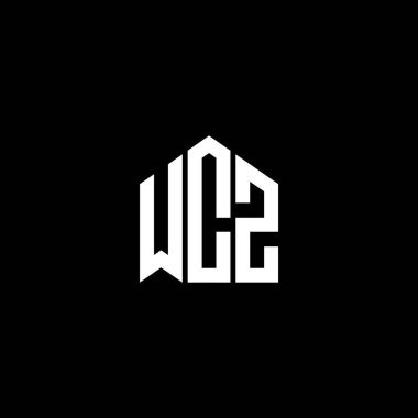 Siyah arkaplanda WCZ harf logosu tasarımı. WCZ yaratıcı harflerin baş harfleri logo kavramı. WCZ harf tasarımı.