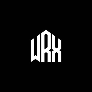 Siyah arka planda WRX harfli logo tasarımı. WRX yaratıcı harflerin baş harfleri logo kavramı. WRX harf tasarımı.