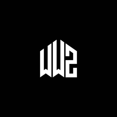 WWZ harf logosu tasarımı siyah arka planda. WWZ yaratıcı harflerin baş harfleri logo kavramı. WWZ harf tasarımı.