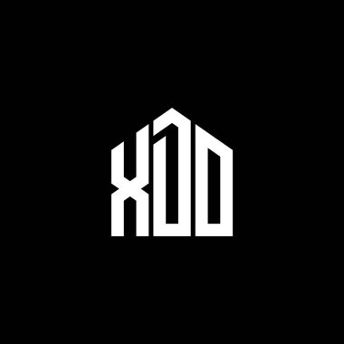 Siyah arka planda XDO harfi logo tasarımı. XDO yaratıcı harflerin baş harfleri logo kavramı. XDO harf tasarımı.