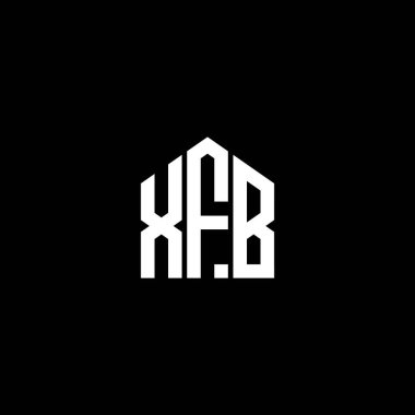 BLACK arka planında XFB harfi logo tasarımı. XFB yaratıcı harf logosu konsepti. XFB harf tasarımı. XFB harfi logo tasarımı. BLACK arkaplanı. XFB yaratıcı harf logosu konsepti. XFB harf tasarımı.