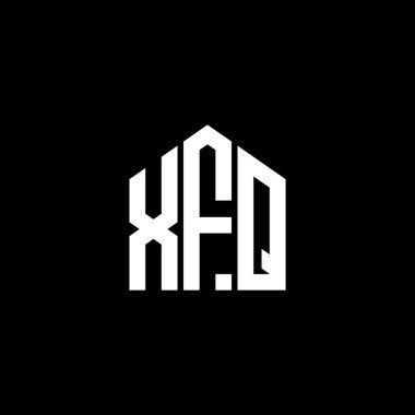 BLACK arka planında XFQ harfi logo tasarımı. XFQ yaratıcı harf logosu konsepti. XFQ harf dizaynı. XFQ harfi logo dizaynı BLACK arka planında. XFQ yaratıcı harf logosu konsepti. XFQ harf tasarımı.