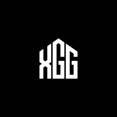 Siyah arkaplanda XGG harf logosu tasarımı. XGG yaratıcı harf logosu konsepti. XGG harf tasarımı.