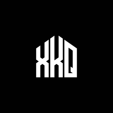 Siyah arkaplanda XKQ harfi logo tasarımı. XKQ yaratıcı harf logosu konsepti. XKQ harf tasarımı.