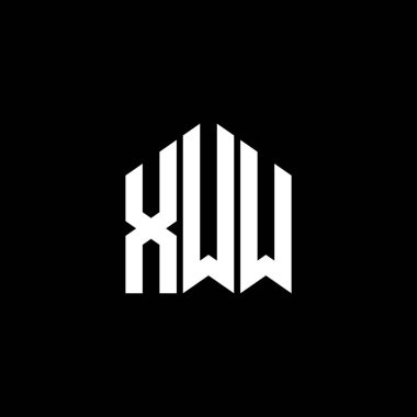 Siyah arka planda XWW harf logosu tasarımı. XWW yaratıcı harflerin baş harfleri logo kavramı. XWW harf tasarımı.