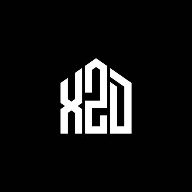 Siyah arkaplanda XZD harf logosu tasarımı. XZD yaratıcı harf logosu konsepti. XZD harf tasarımı.