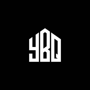 Siyah arka planda YBQ harfi logo tasarımı. YBQ yaratıcı harflerin baş harfleri logo kavramı. YBQ harf tasarımı.