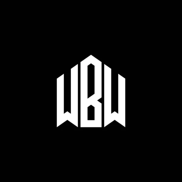 Wbw Letter Logo Design Black Background Wbw Creative Initials Letter — Stock Vector