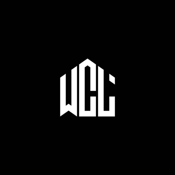 Wcl Дизайн Логотипу Букви Чорному Тлі Творчі Ініціали Wcl Мають — стоковий вектор