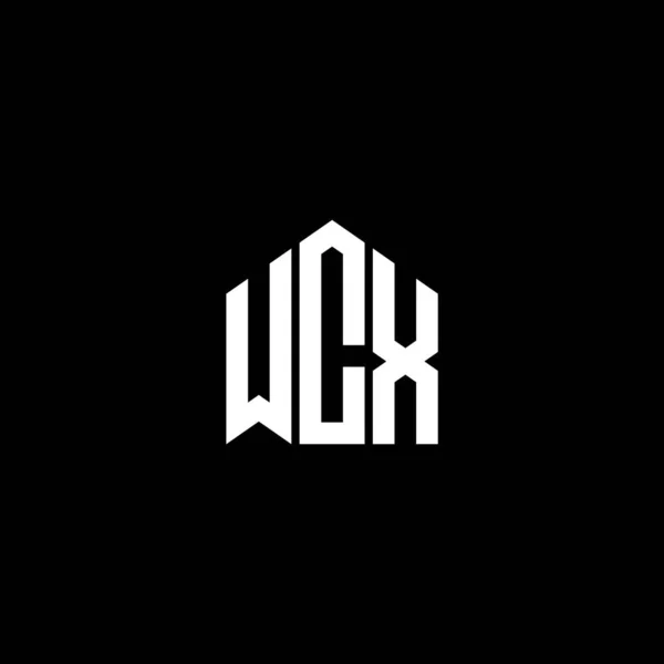 Wcx Дизайн Літер Чорному Тлі Творчі Ініціали Wcx Мають Поняття — стоковий вектор