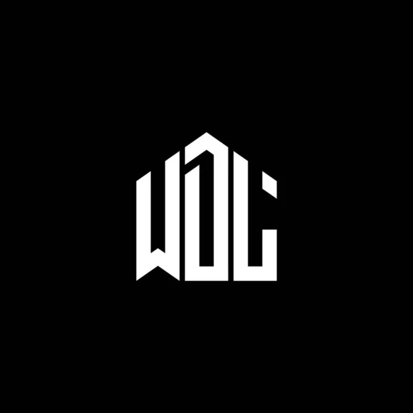Wdl Дизайн Логотипу Літер Чорному Тлі Творчі Ініціали Wdl Мають — стоковий вектор