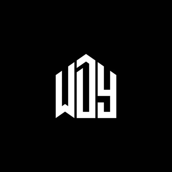 Wdy Letter Logo Design Auf Schwarzem Hintergrund Wdy Kreative Initialen — Stockvektor
