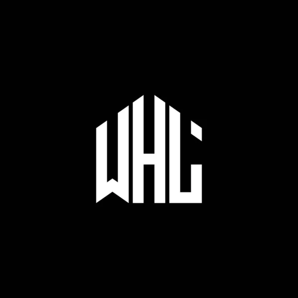 Whl Písmeno Logo Design Černém Pozadí Whl Kreativní Iniciály Písmeno — Stockový vektor