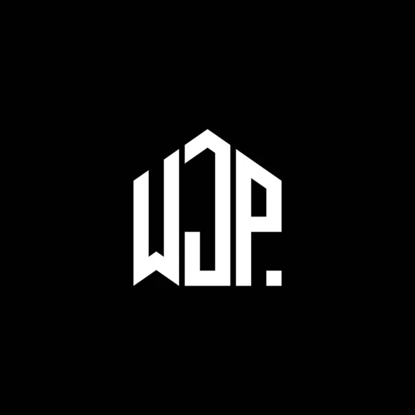 Σχεδιασμός Λογότυπου Επιστολής Wjp Μαύρο Φόντο Έννοια Λογοτύπου Δημιουργικά Αρχικά — Διανυσματικό Αρχείο