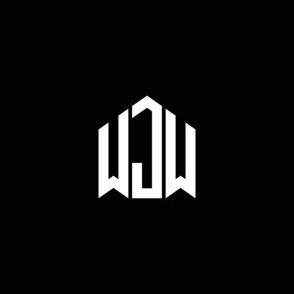 Wjw Letra Logotipo Design Fundo Preto Wjw Iniciais Criativas Conceito — Vetor de Stock