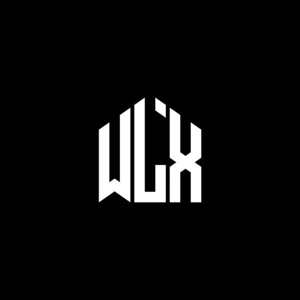 Wlx Дизайн Літер Чорному Тлі Творчі Ініціали Wlx Мають Поняття — стоковий вектор