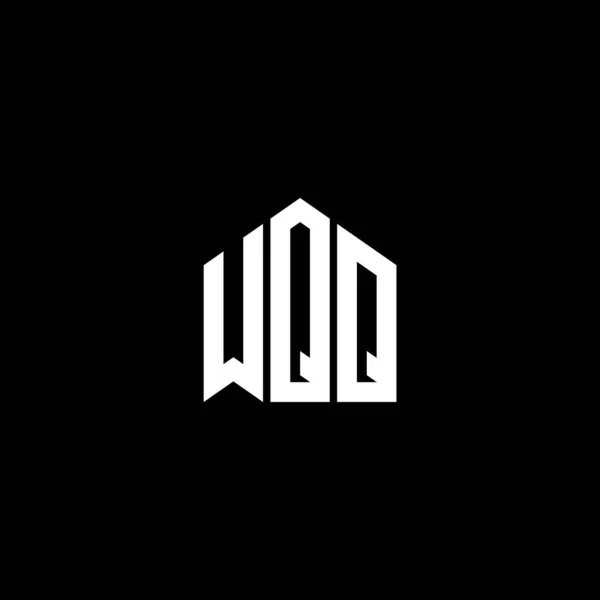 Wqq Design Logotipo Carta Fundo Preto Wqq Iniciais Criativas Conceito — Vetor de Stock