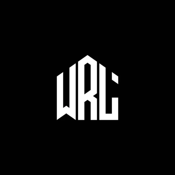 Wrl Дизайн Логотипу Літер Чорному Тлі Творчі Ініціали Wrl Мають — стоковий вектор