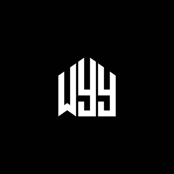 Wyy Písmeno Logo Design Černém Pozadí Wyy Kreativní Iniciály Koncept — Stockový vektor