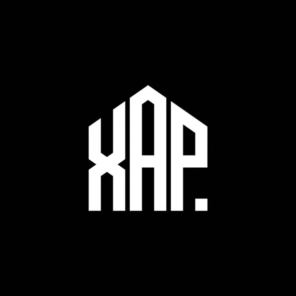 Siyah Arka Planda Xap Harf Logosu Tasarımı Xap Yaratıcı Harf — Stok Vektör
