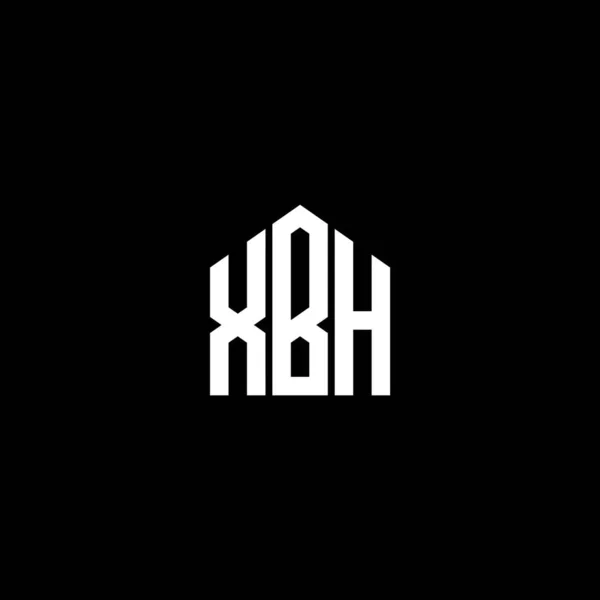 Xbh Design Logotipo Carta Fundo Preto Xbh Iniciais Criativas Conceito — Vetor de Stock