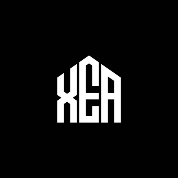 Siyah Arka Planda Xea Harf Logosu Tasarımı Xea Yaratıcı Harf — Stok Vektör