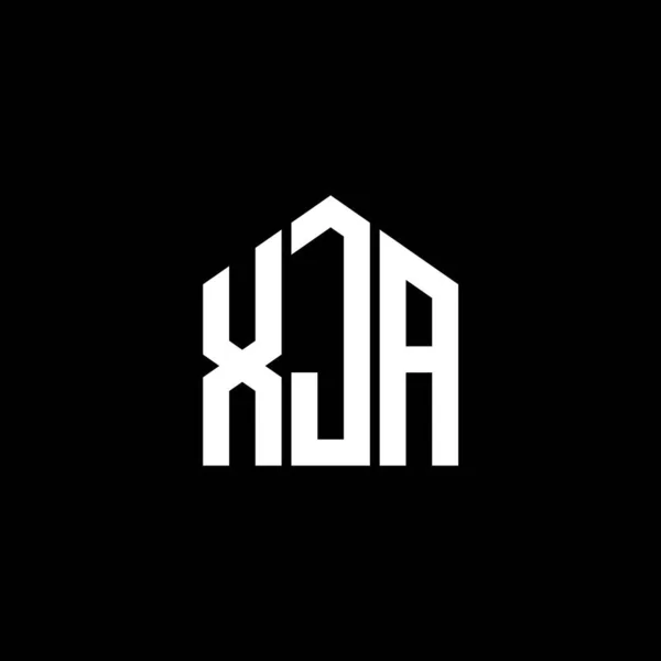 Siyah Arka Planda Xja Harf Logosu Tasarımı Xja Yaratıcı Harf — Stok Vektör