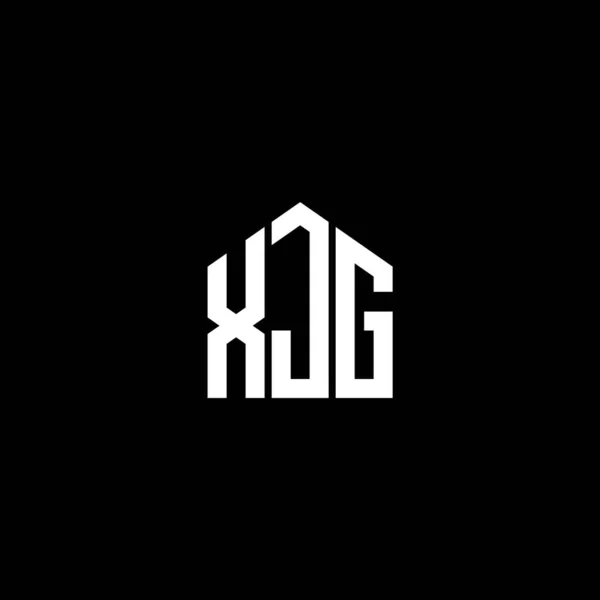 Siyah Arkaplanda Xjg Harf Logosu Tasarımı Xjg Yaratıcı Harf Logosu — Stok Vektör