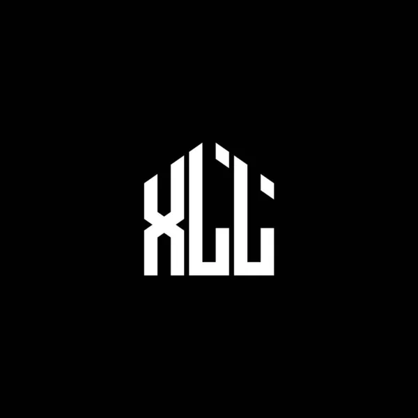 Siyah Arkaplanda Xll Harfi Logo Tasarımı Xll Yaratıcı Harf Logosu — Stok Vektör