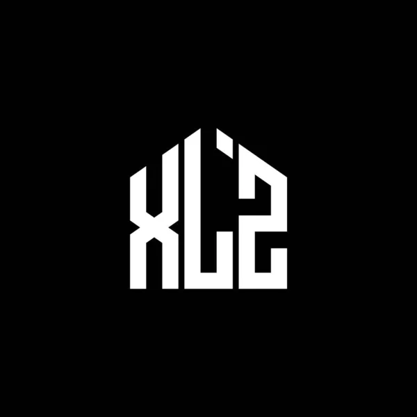 Siyah Arkaplanda Xlz Harf Logosu Tasarımı Xlz Yaratıcı Harf Logosu — Stok Vektör