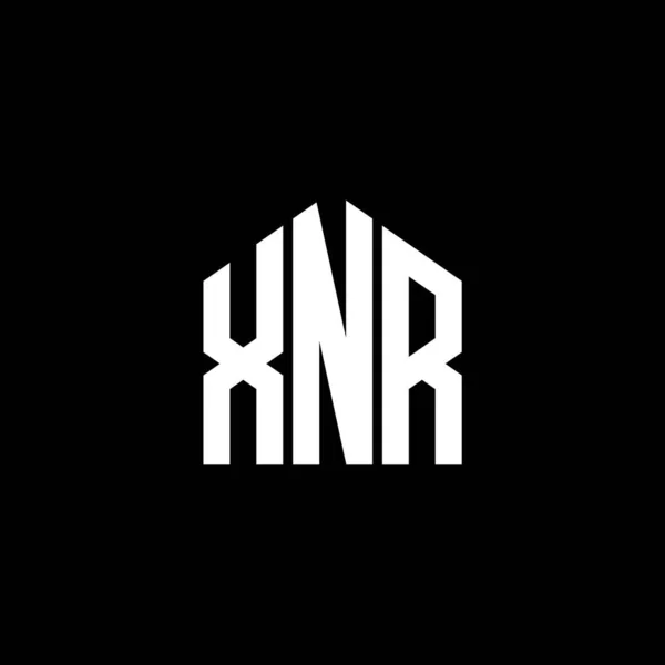 Siyah Arka Planda Xnr Harf Logosu Tasarımı Xnr Yaratıcı Harflerin — Stok Vektör