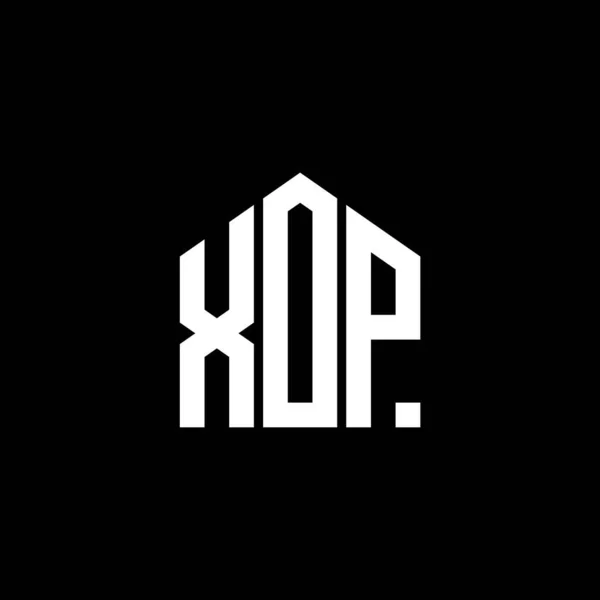 Siyah Arka Planda Xop Harf Logosu Tasarımı Xop Yaratıcı Harflerin — Stok Vektör