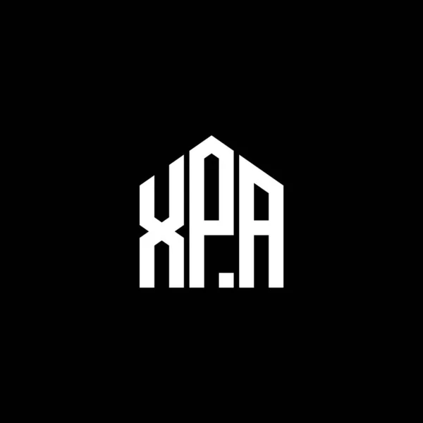 Siyah Arka Planda Xpa Harf Logosu Tasarımı Xpa Yaratıcı Harf — Stok Vektör